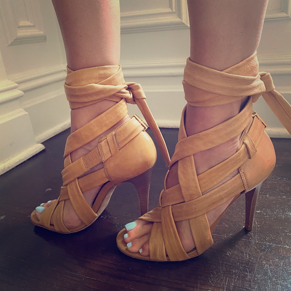 Tory Burch Strappy Leather Heels